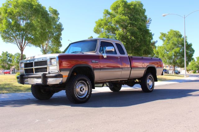 1993 Two Tone Gold & Cherry Dodge Other Pickups Extended Cab Pickup
