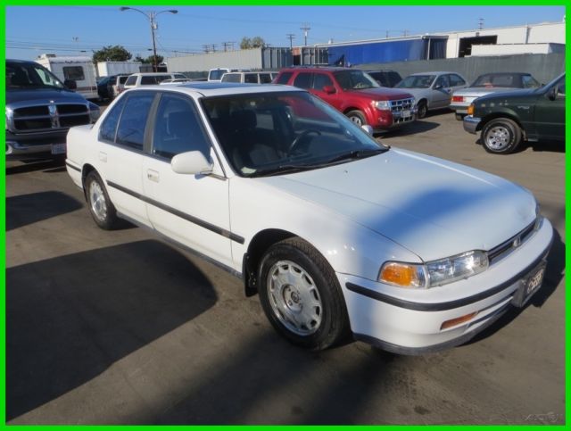 1993 White Honda Accord Sedan