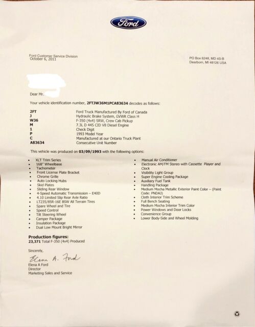 1993 Brown Ford F-350 Crew Cab Pickup