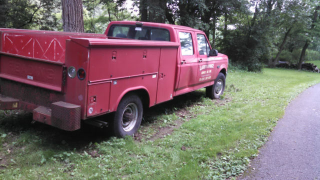 19930000 Red Ford F-350 Extended Crew Cab Pickup