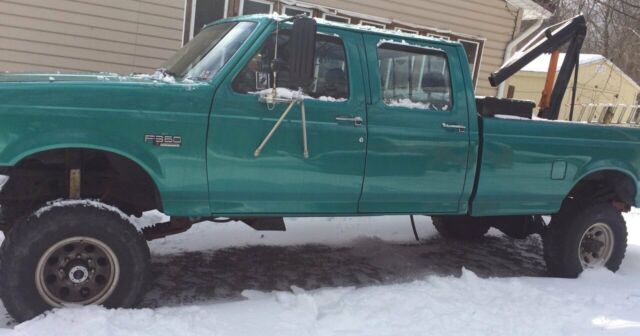 1993 Green Ford F-350 Crew Cab Pickup