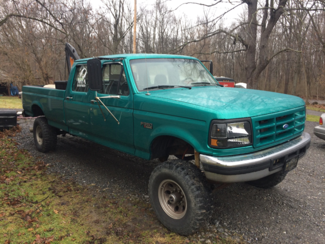 1993 Green Ford F-350 Crew Cab Pickup