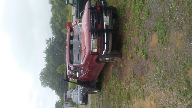 1993 Burgundy Ford F-350 Crew Cab Pickup