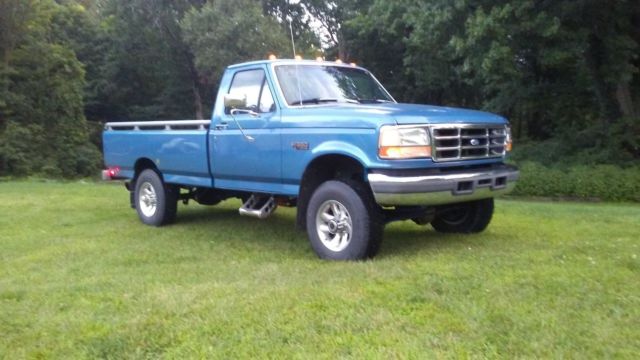 1993 blue Ford F-350 Standard Cab Pickup