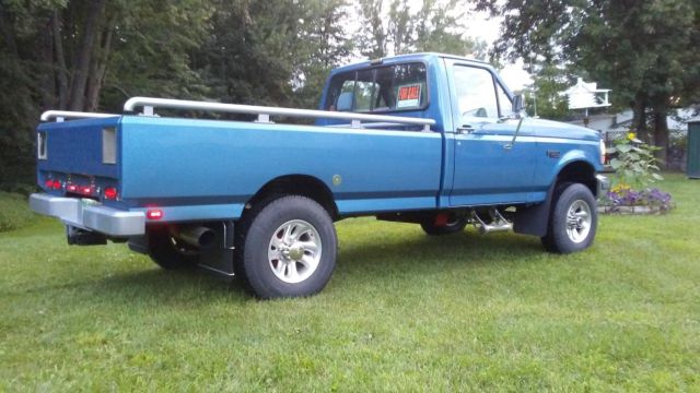 1993 blue Ford F-350 Standard Cab Pickup