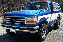 1993 Blue Ford Bronco SUV