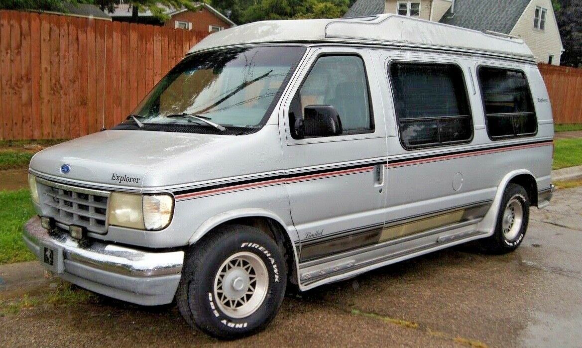 1993 Ford E150 Econoline High Top Conversion Van Low Miles 50K Leather ...