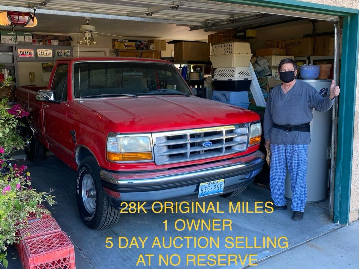 1993 Red Ford F-150 Standard Cab Pickup