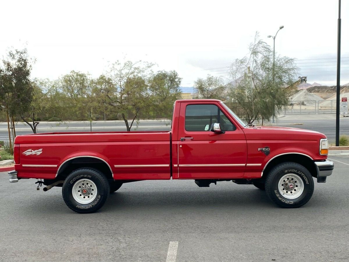 1993 Red Ford F-150 Standard Cab Pickup