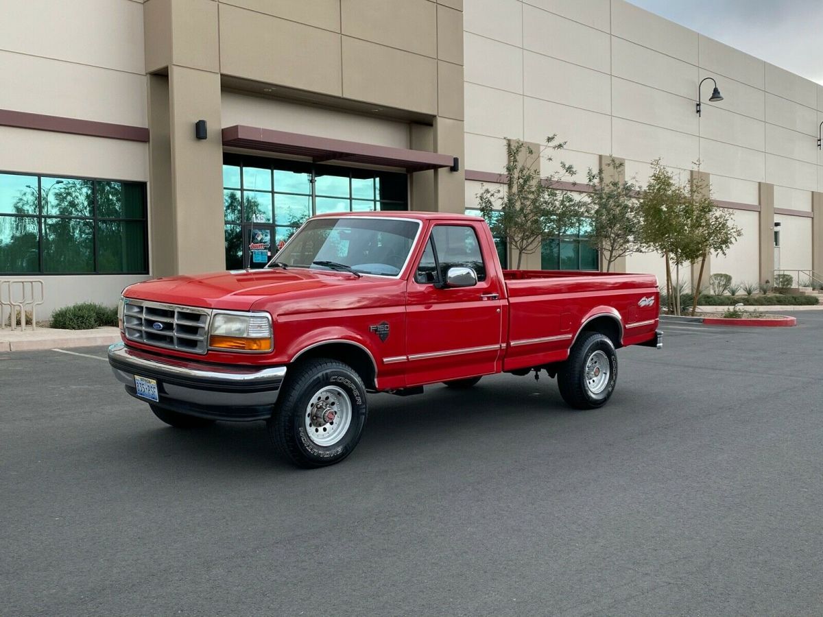 1993 Red Ford F-150 Standard Cab Pickup