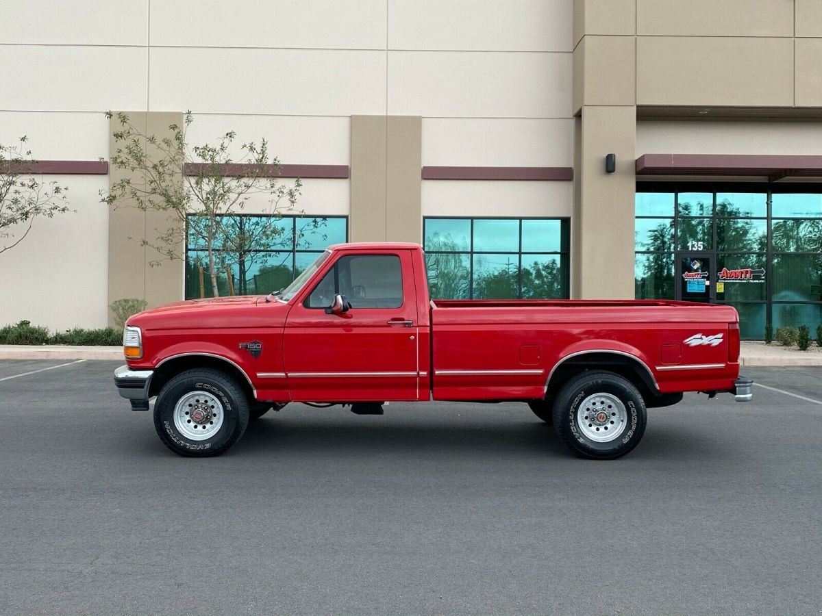 1993 Red Ford F-150 Standard Cab Pickup