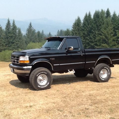 1993 black Ford F-150 Standard Cab Pickup