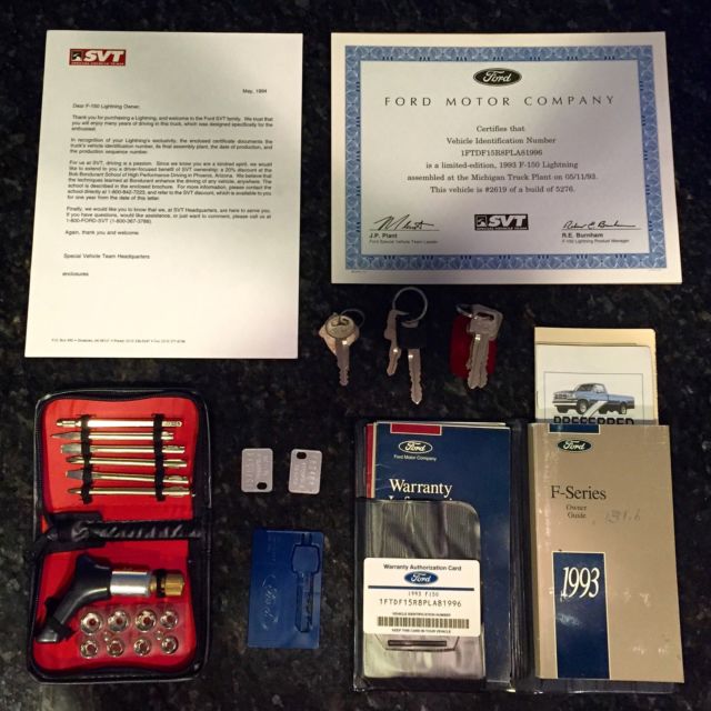 1993 RED Ford F-150 Standard Cab Pickup