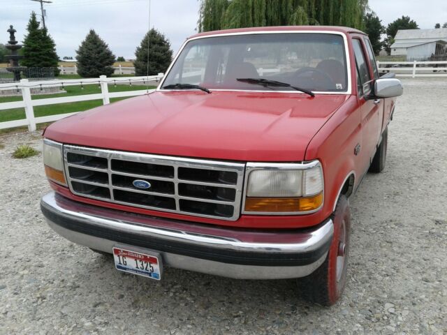 1993 RED and BLACK Ford F-150 Extended Cab Pickup