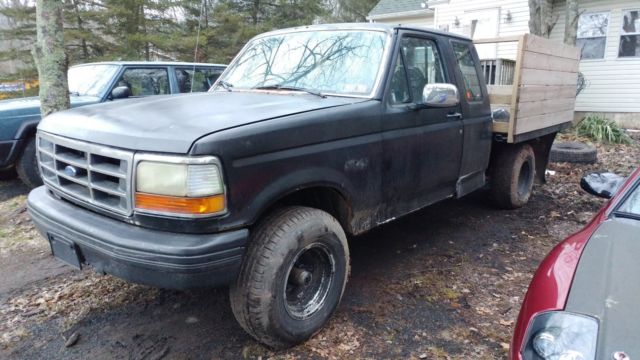 1993 BLACK Ford F-150 EXTENDED CAB PICKUP
