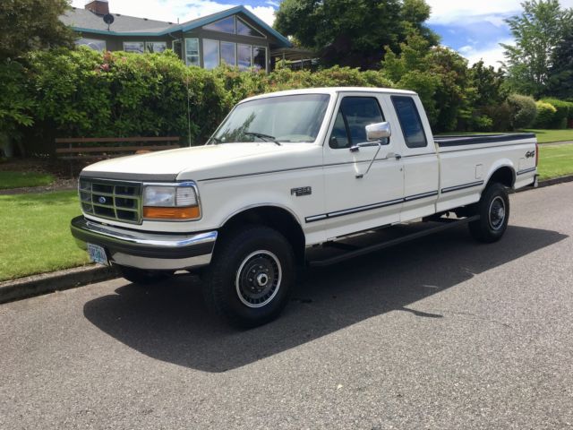 1993 White Ford F-250 Extended Cab Pickup
