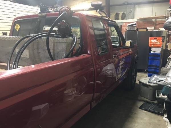 1993 Red Ford F-250 Extended Cab Pickup