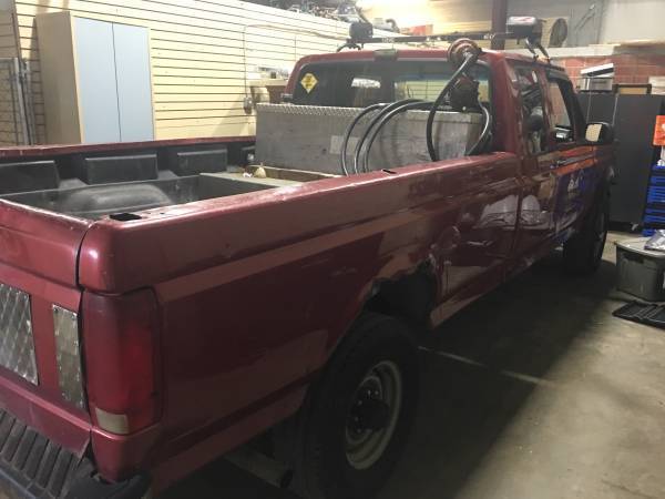 1993 Red Ford F-250 Extended Cab Pickup