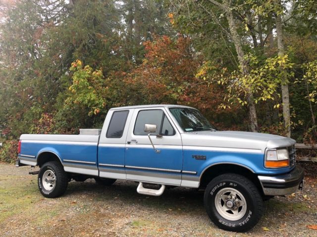 1993 Blue Ford F-250 Extended Cab Pickup