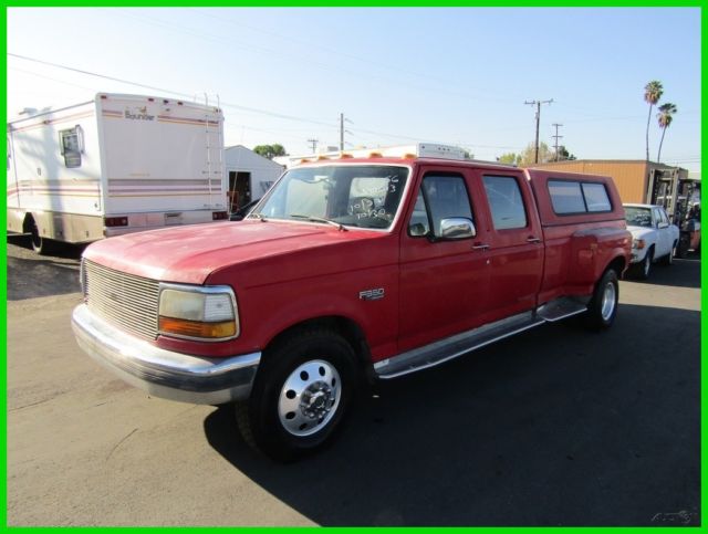 1993 Red Ford F-350 Pickup Truck