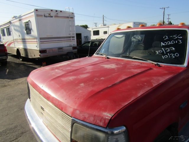 1993 Red Ford F-350 Pickup Truck