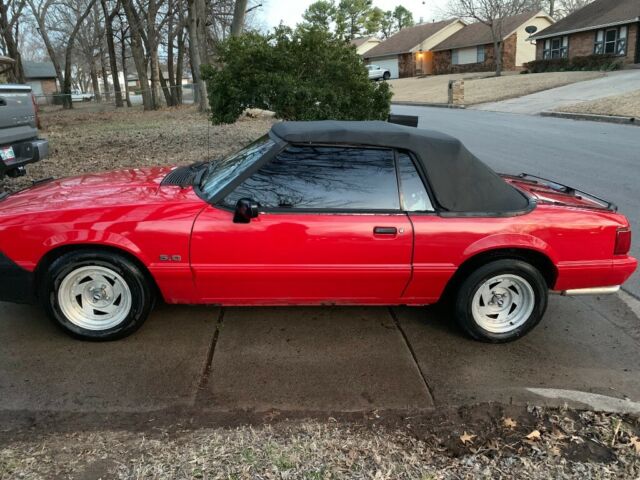 1993 Red Ford Mustang Convertible