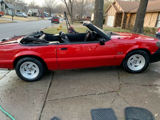 1993 Red Ford Mustang Convertible