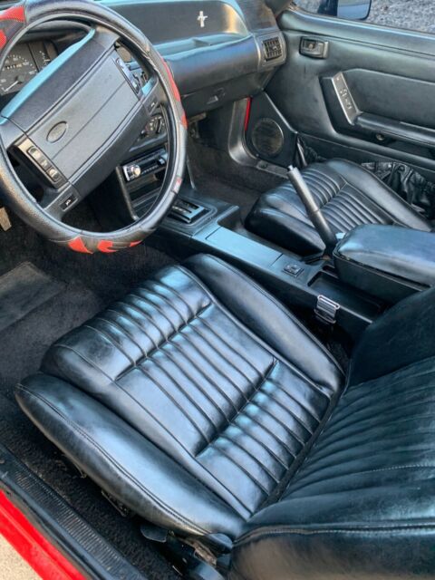 1993 Red Ford Mustang Convertible