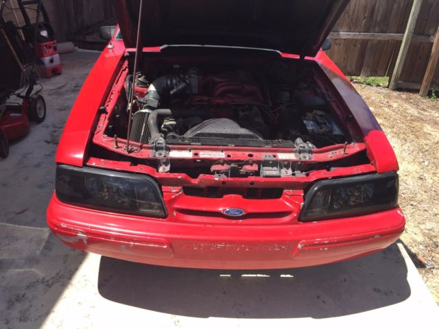 1993 Red Ford Mustang