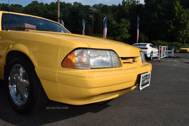1993 Yellow Ford Mustang 2 Door Coupe