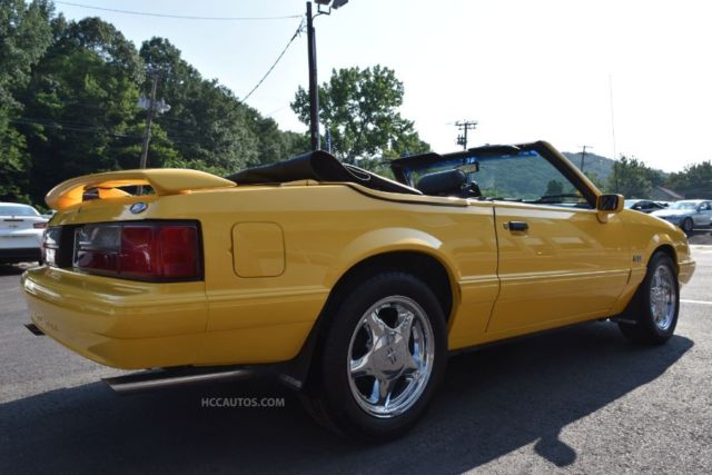 1993 Yellow Ford Mustang 2 Door Coupe