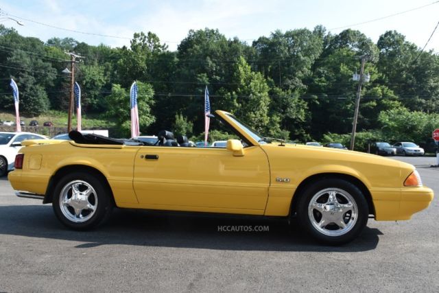1993 Yellow Ford Mustang 2 Door Coupe