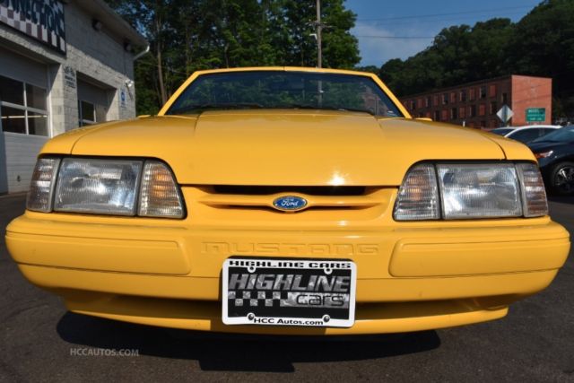 1993 Yellow Ford Mustang 2 Door Coupe