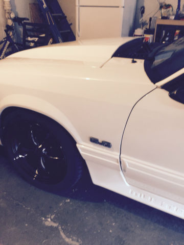 1993 White Ford Mustang Hatchback