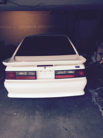 1993 White Ford Mustang Hatchback