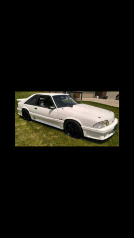 1993 White Ford Mustang Hatchback