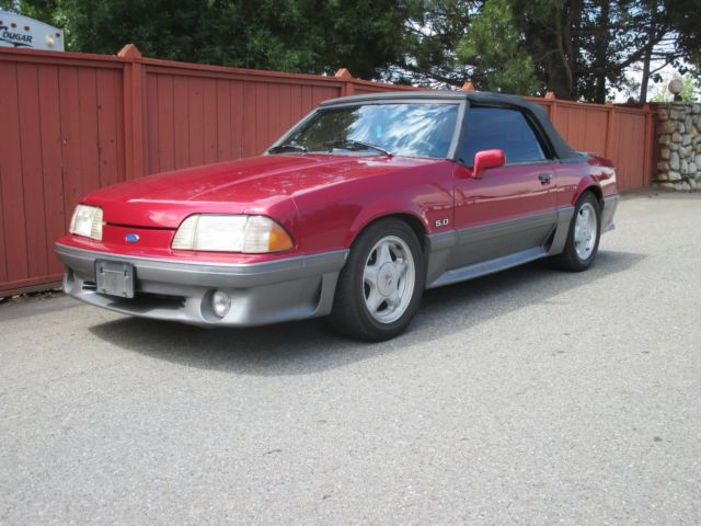 1993 Burgundy Ford Mustang