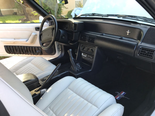1993 White Ford Mustang Convertible