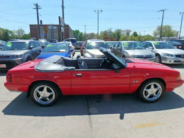 1993 Red Ford Mustang Convertible