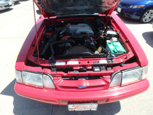 1993 Red Ford Mustang Convertible