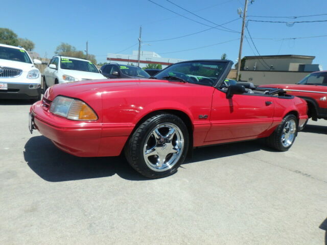 1993 Red Ford Mustang Convertible
