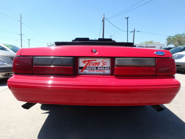 1993 Red Ford Mustang Convertible