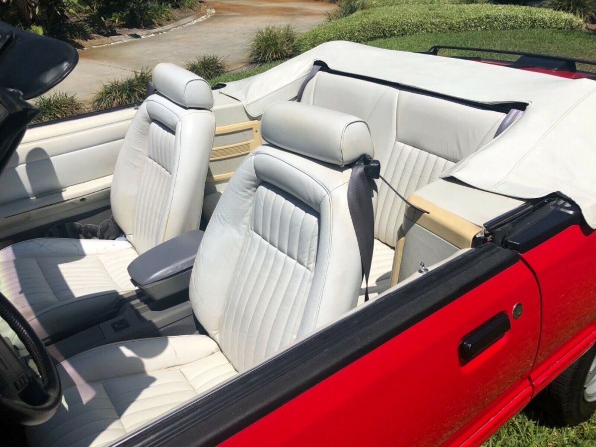 1993 Red Ford Mustang Convertible