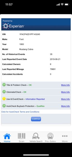 1993 Black Ford Mustang Hatchback