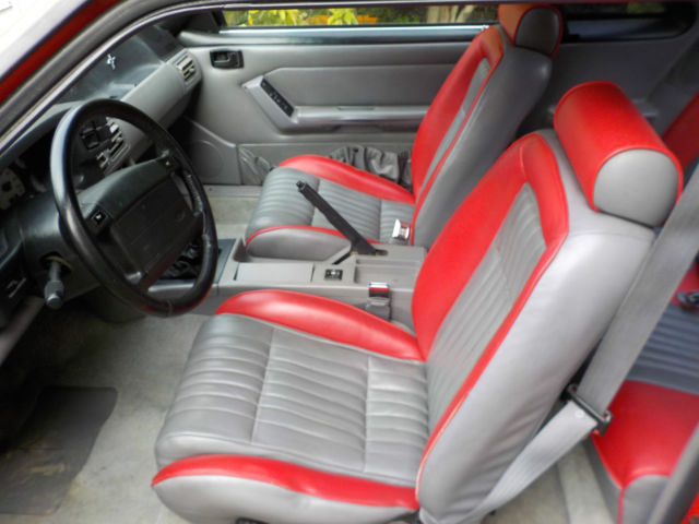 1993 red Ford Mustang