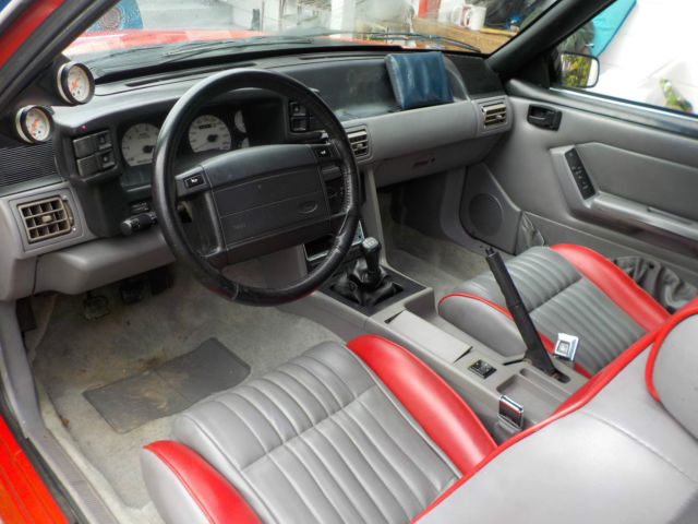 1993 red Ford Mustang