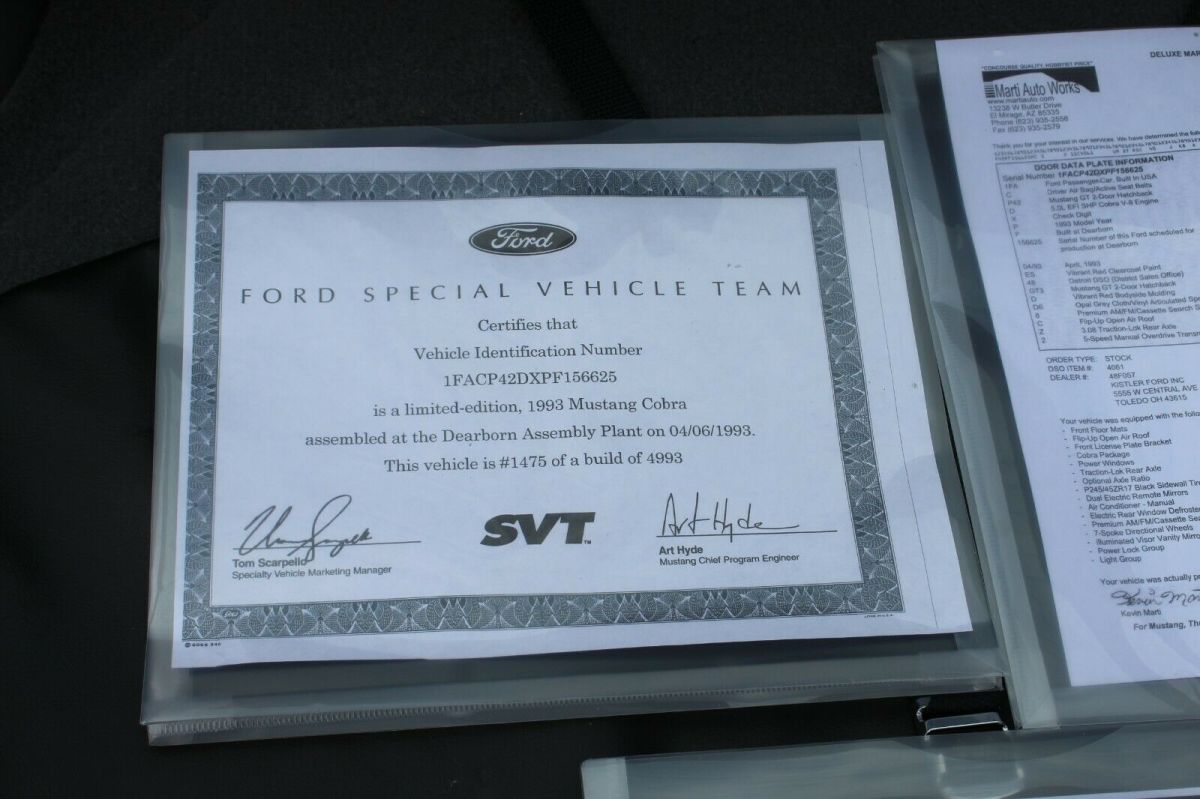 1993 Red Ford Mustang Coupe