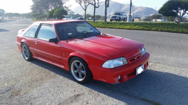 1993 Vibrant Red Ford Mustang Hatchback