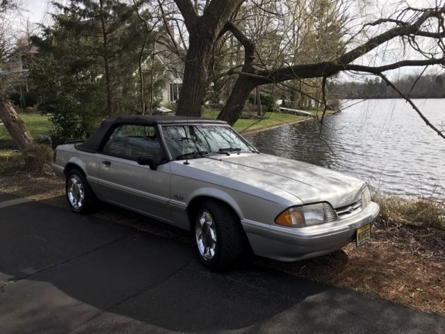 1993 Silver Ford Mustang Convertible