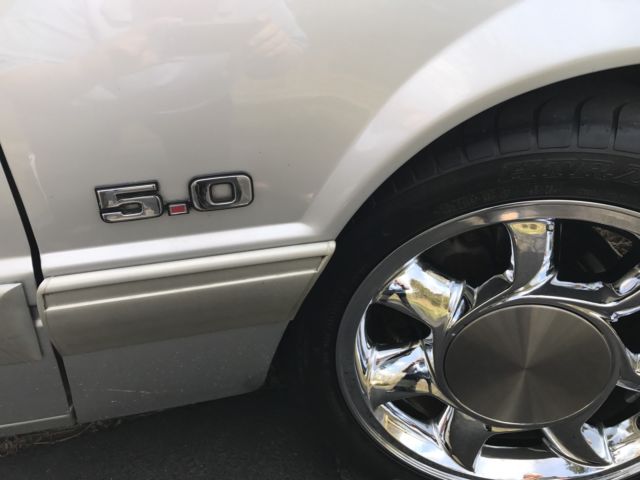 1993 Silver Ford Mustang Convertible